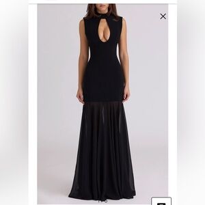 Raphaella Stretch Black Mermaid Evening Gown by House of CB